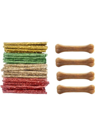 Ans Munchy Çubuk Köpek Ödül 14 CM 6-7 G 100'lü + Naturel Pres Kemik 7.5 CM 5 Adet