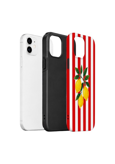Apple iPhone Uyumlu 11 Vorian Çift Katmanlı Kılıf Lemon Parade Red