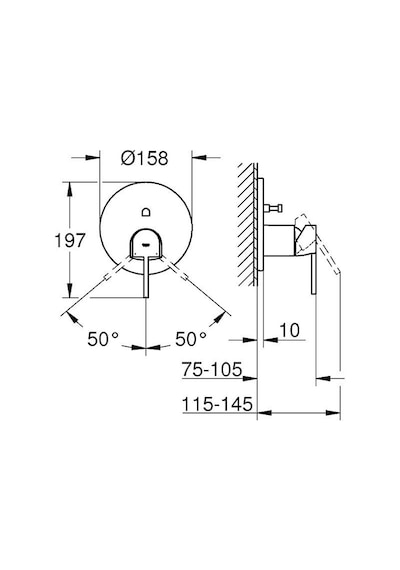 Grohe Plus Ankastre Banyo Duş Bataryası - 24060Al3 Krom