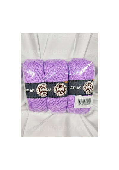 Atlas Mor El Örgü İpi 3 Adet - Renk: 056