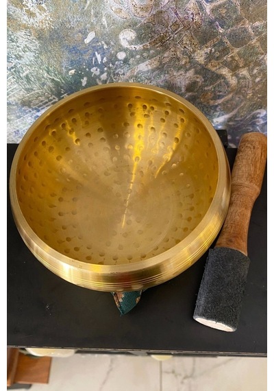 Pirinç Meditasyon Çanı Yoga Çanı Tibet Çanağı Singing Bowl 15 Cm