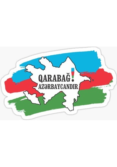 Qarabağ Azerbaijandır 17 Cm Araba Sticker