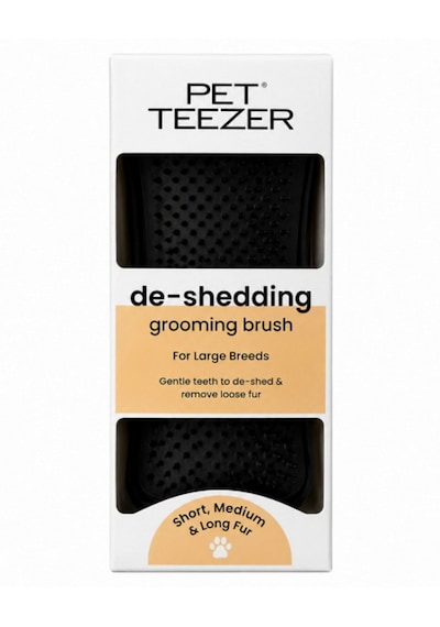 Tangle Teezer Pet Teezer De-shedding Büyük Irk Köpek Bakım Fırçası 14,7x6,4 Cm Mor-siyah