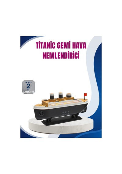 Dekoratif Gemi Modeli 7 Renk Işıklı Hava Nemlendirici Ve Oda Kokusu Difüzörü Belirtilmemiş