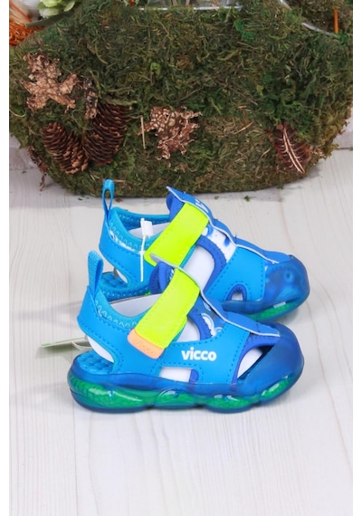 Vicco 332.e25y.217 Live Saks Mavi İlk Adım Işıklı Erkek Çocuk Sandalet Saks Mavi