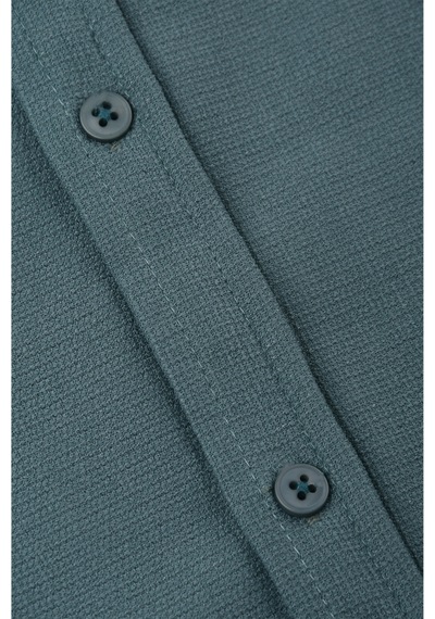 Deepsea Yeşil Slim Fit Örme Kumaş Likralı Erkek Gömlek Nefes Alan Esnek Ve Modern Tasarım 2602604 Yeşil