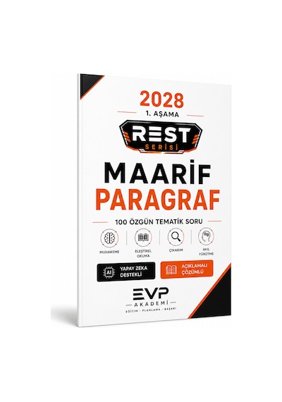 Evp Akademi 2028 Rest Serisi Maarif Model Paragraf Soru Bankası 100 Özgün Tematik Soru Çözümlü