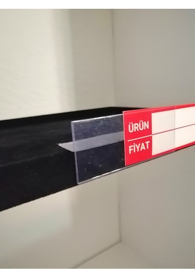 10 Adet Pvc Etiketlik Dik Siperli Yapışkanlı 10x4 Cm Raf Önü