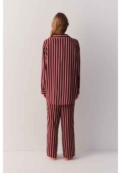 Suwen Stripe Romance Pijama Üstü Sh26409607s921 Çizgili