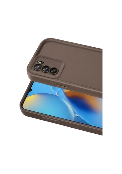 Newface Oppo A16 Kılıf Viera Silikon - Kahverengi