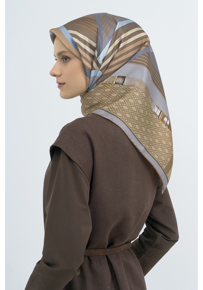Armine Saf İpek Sura Eşarp-2026 İlkbahar-yaz- 952100d Gri