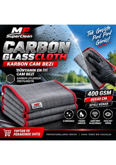 Carbon Cam Bezi - 3 Adet - 400 Gsm - Karbon Cam Bezi