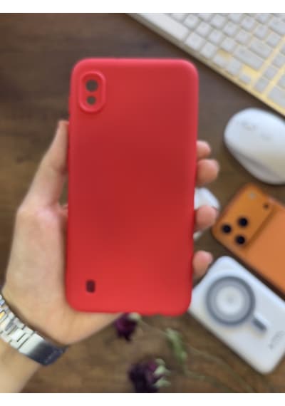 Samsung Galaxy A10 Uyumlu Kamera Korumalı Darbeye Dayanıklı Renk Atmayan Fab Silikon Kılıf Kırmızı