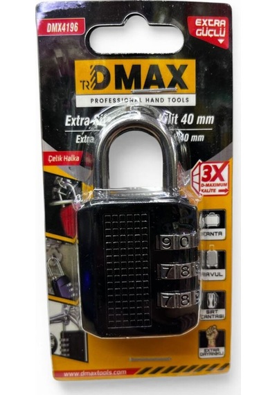 Şifreli Asma Kilit 30 Mm Dmx4195