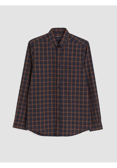 Lcwaıkıkı Classic Kahverengi Regular Fit Gabardin Erkek Gömlek
