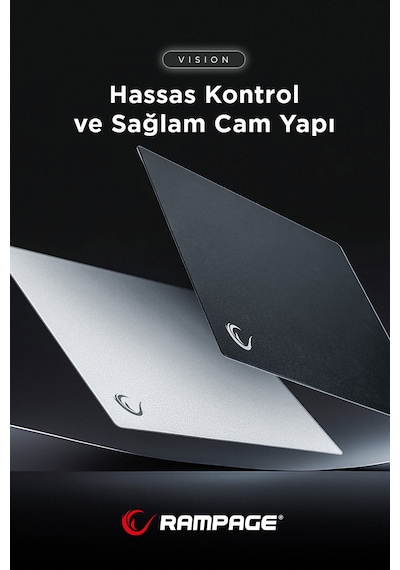 Vision Cam Mouse Pad Kauçuk Taban 450x400x3mm Micro-etched Cam Slip Resistant Gaming Gri