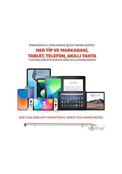 Novstrap Casper Via S40 L40 L30 S48 S30 S20 S38 L20 S10 İle Uyumlu 3in1 Dokunmatik Tablet Kalemi