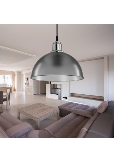 Haus Yarım Küre Buzlu Füme Abs Krom Kuka Süslü Sarkıt Mutfak Salon Avize Kafe Kuaför Aydınlatma Füme