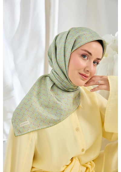 Silk Home %100 Twill İpek Eşarp S540 Yeşil
