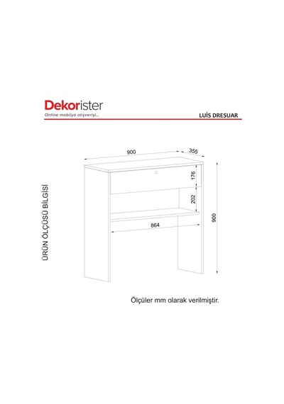Dekorister Exclusive Luis Dresuar Ceviz-Siyah Dekorister Exclusive Luis Dresuar Ceviz-Siyah
