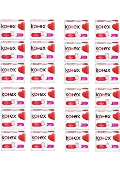 Kotex Tekli Uzun Hijyenik Ped 7'li X 24 Adet Ultra Rahatlık İle Gün Boyu Konfor