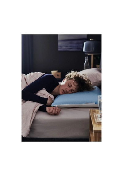 Ikea Kvarnven Ortopedik Yastık 42 X 54 X 13 Cm Beyaz Gök Mavisi Beyaz - Mavi