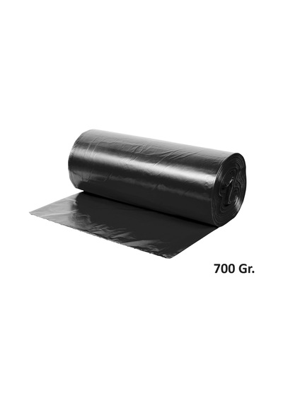 Endüstriyel Jumbo Boy Siyah Çöp Torbası Poşeti - 700 Gr. - 90 Litre - 80 X 110 Cm / 10 Adetlik 3 Rulo