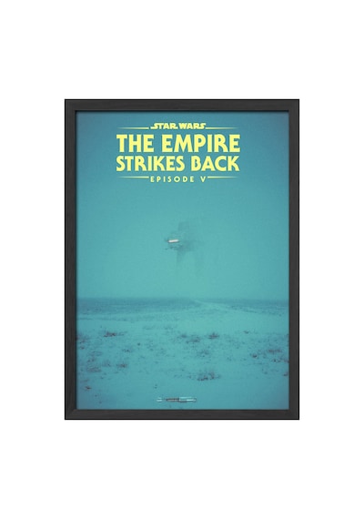 Star Wars Siyah Ahşap Çerçeveli Poster, Dekoratif Film Duvar Tablosu