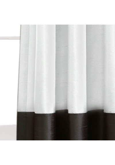 Prima Pencere Perdesi Panel Çifti, 274 Cm U X 137 Cm G, Siyah Ve Beyaz