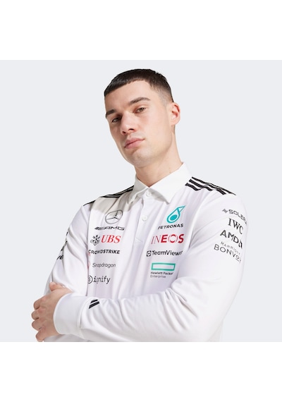 Adidas Mercedes Amg Petronas Formula One Team Erkek Beyaz Motorsport Sweatshirt Jx0757