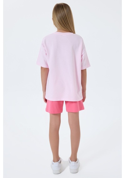 U.S. Polo Assn. Kız Çocuk Pembe Şort Takım Us2510-c-v1 Pembe
