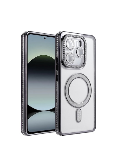 Xiaomi Redmi Note 14 4g Uyumlu Joke Simli Magneticsafe Kılıf - Siyah
