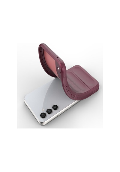 Samsung Galaxy Uyumlu A15 Kılıf Optimum Lens Çerçeveli Silikon Kapak Bordo