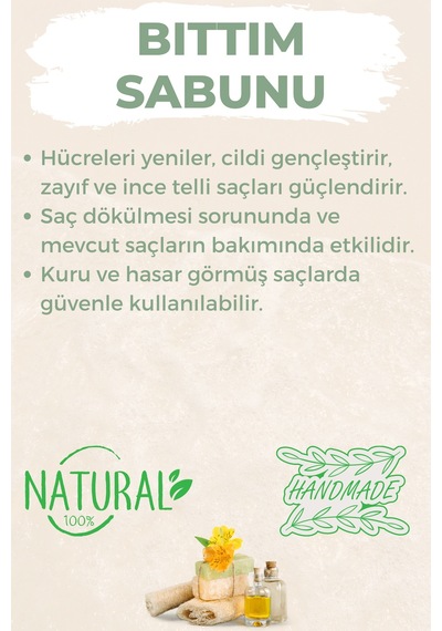 Kabak Lifli El Yapımı Doğal Bıttım Sabunu 120 G x 3 Adet