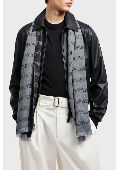 Emporio Armani Erkek Şal Em004238 Af21541 F7086 Gri-siyah Gri-siyah