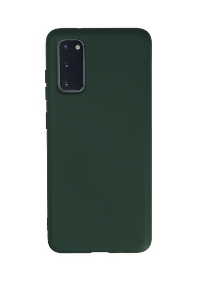 Samsung Galaxy Uyumlu S20 Kılıf Nano İçi Kadife Silikon - Koyu Yeşil Bz8683140257880