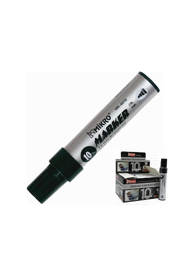 Siyah Permanent Markör Marker Kesik Uçlu Koli Kalemi Siyah 10 mm Mr-6010 12 Adet
