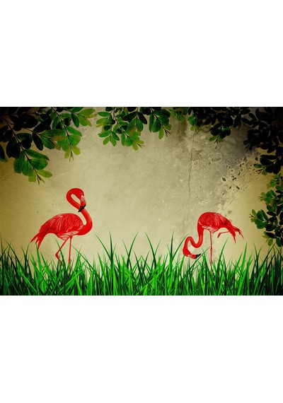 Flamingo Desenli Duvar Kağıdı (397457494)