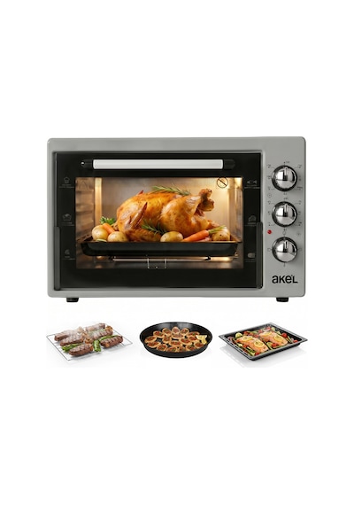 Akel AF340L 34 L Gri Mini/Midi Fırın