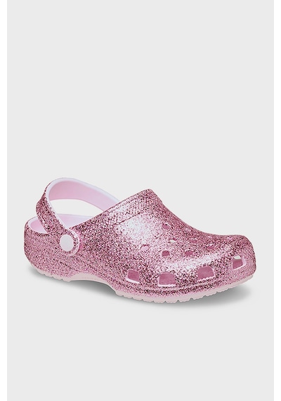 Crocs Classic Chunky Glitter Clog T Simli Terlik Kız Çocuk Terlik 211940-6zw Pembe