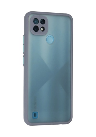 Realme C21 Kılıf Montreal Silikon Kapak - Gri 0.2M-Çok Renkli