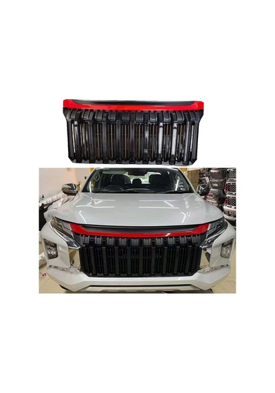 Mitsubishi L200 Ön Panjur Izgara Kırmızı Çizgili Siyah 2019-2021