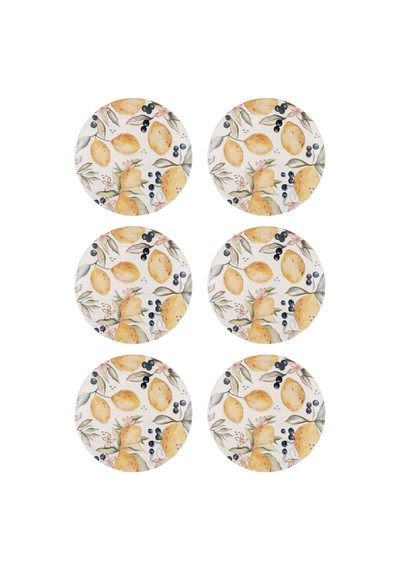 The Mia Limoncello Pasta Tabağı 6lı Set 19 Cm Lmn012 Renkli