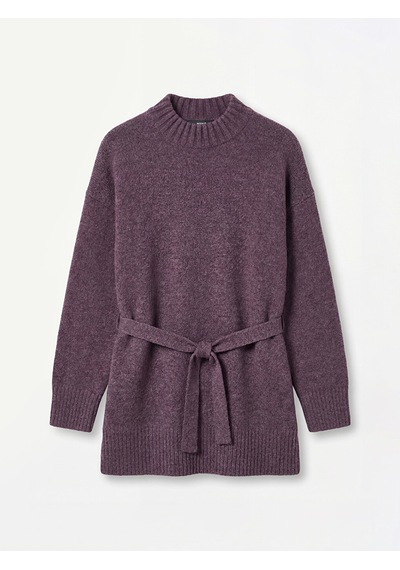 Lcw Modest Mor Yarım Balıkçı Yaka Oversize Kadın Triko Tunik Xl-2xl