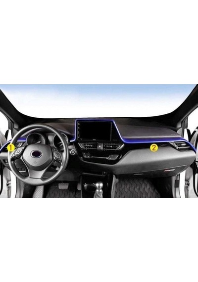 Çmk Toyota C-hr 2016-2019 Panel Üst Kaplama 2 Parça - Mavi