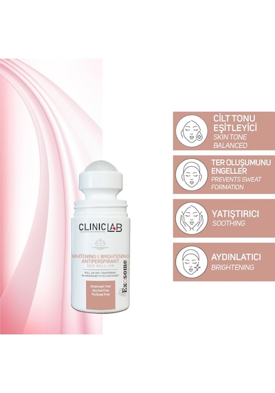 Cliniclab Beyazlatıcı Ve Aydınlatıcı Terleme Önleyici Roll-On Deodorant 50 ML