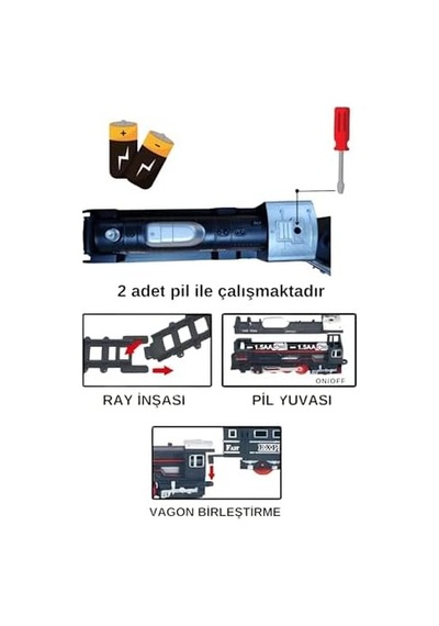 / 23 Parça Işıklı Klasik Tren Seti 96cm 3 Farklı Ray Modeli Pilli Retro Tren Raylı Oyuncak Full Fonksiyon Çocuklar İçin Eğitici