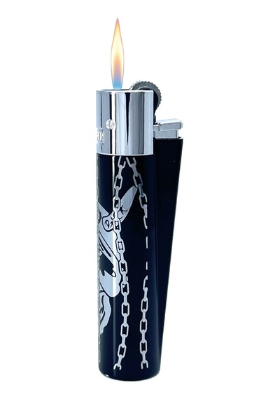 Clipper Deadly Chains Serisi Metal Çakmak - Silver Siyah