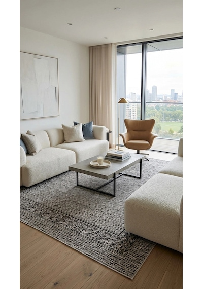 Savan İnce Desenli Kilim Yıkanabilir Pamuklu Dokuma 2x3 Metre Gri Çok Renkli