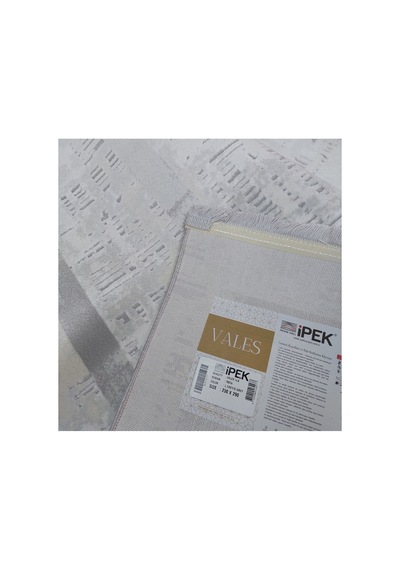 İpek Halı Vales Serisi 200x290 6m2 Akrilik İpliklerin Karışımı İnce Dokuma Gri